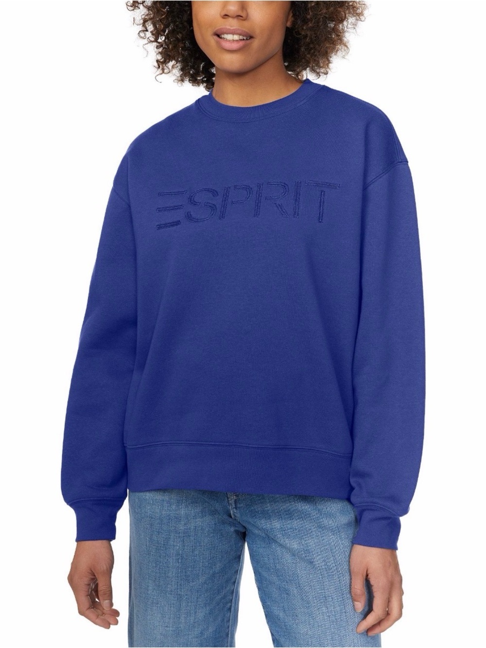 Esprit Women’s Royal Blue Crewneck Sweatshirt with Blue Logo - Picture 3 of 4